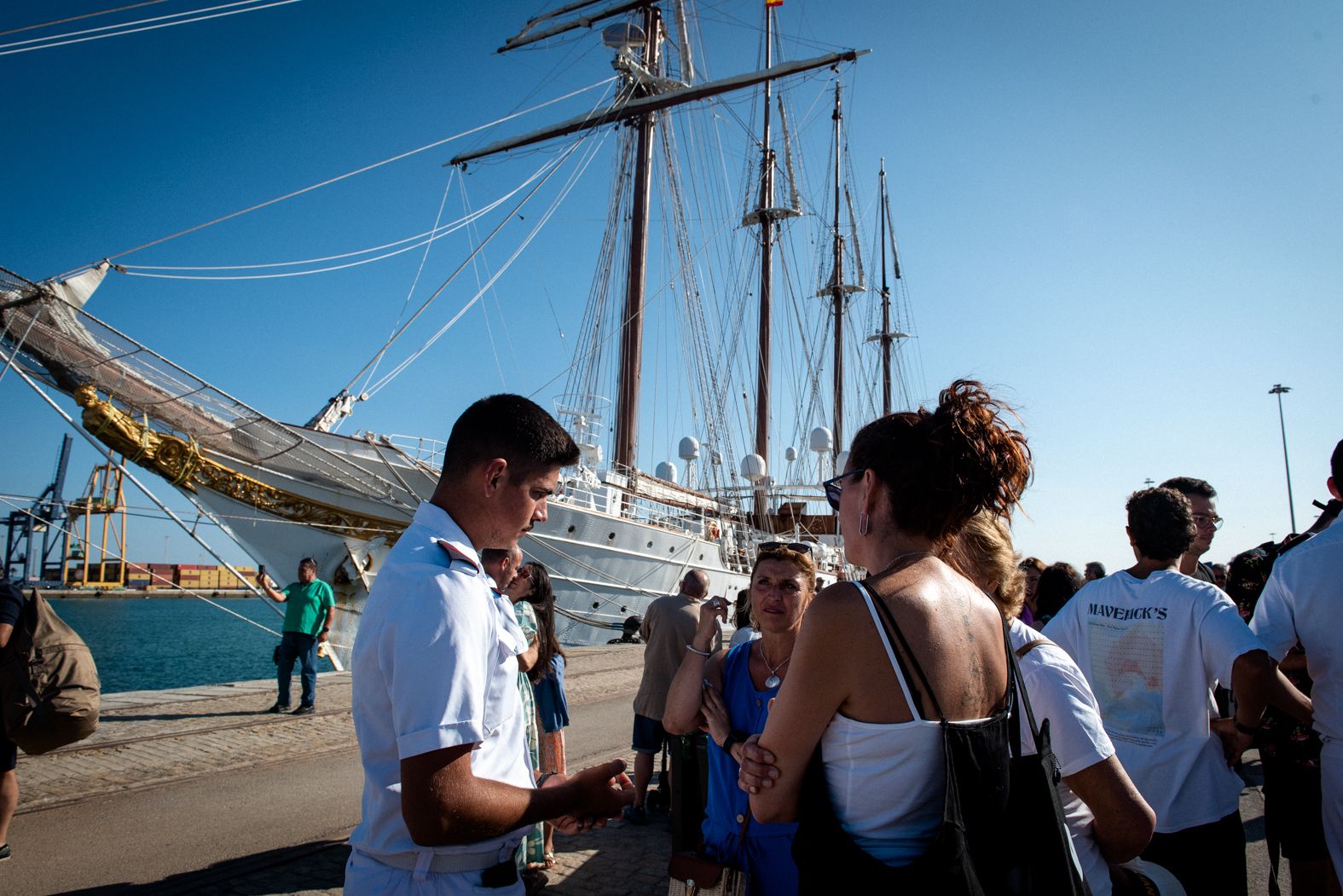 Un momento de la llegada de Elcano.