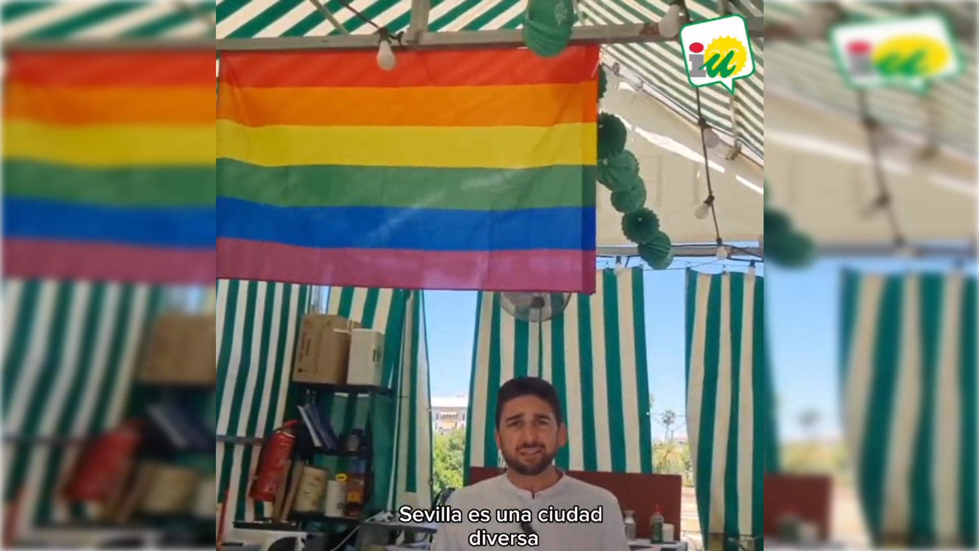 Izquierda Unida Sevilla hizo público en redes sociales la denuncia a su caseta de la 'Velá de Triana'.