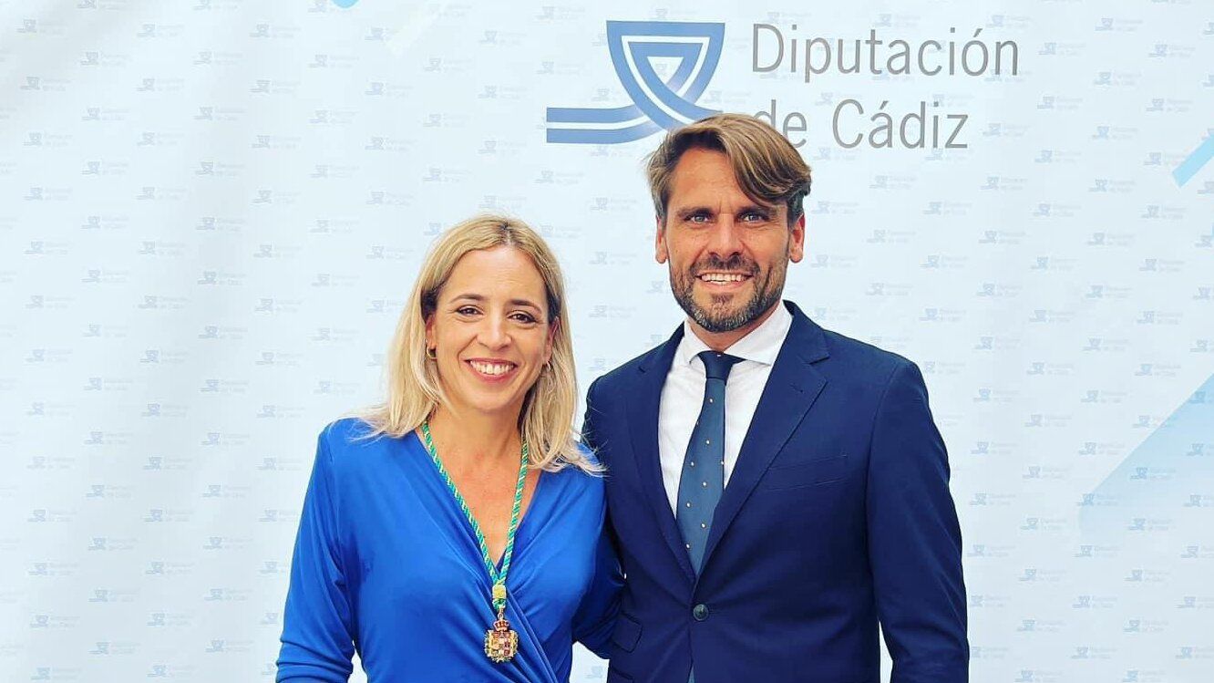 Almudena Martínez y Rafael Mateos, hasta ahora delegado de Deportes, esta pasada semana en Diputación.