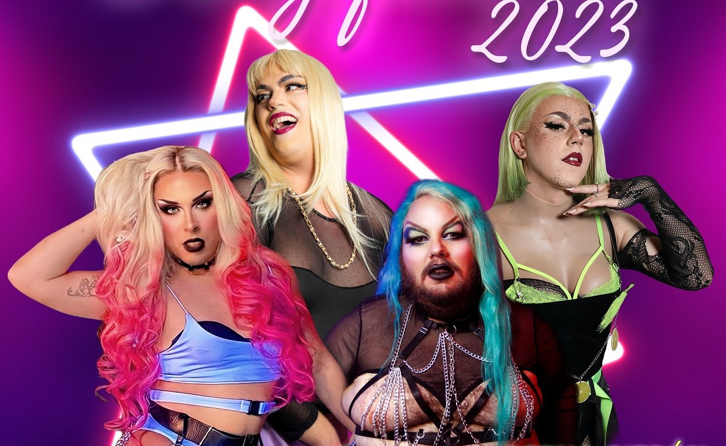 Una imagen del cartel del evento Dragquivir, que reúne a drags en un concurso en Sanlúcar.