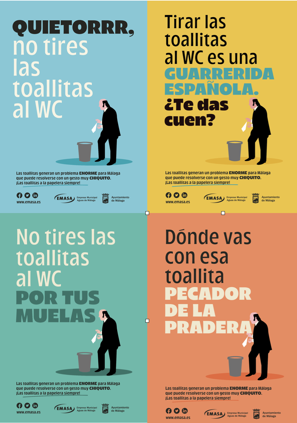 Imágenes de la campaña del Ayuntamiento de Málaga.