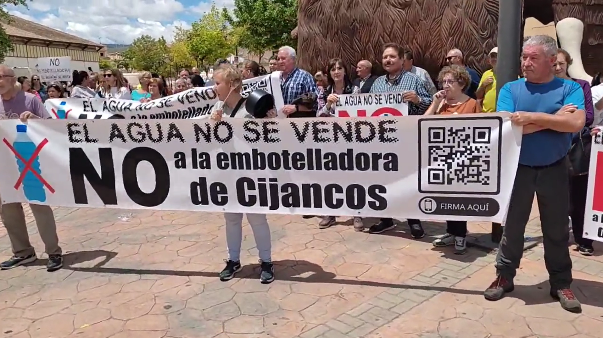 Una de las protestas de los vecinos en la provincia de Granada. Vídeo de Ecologistas en Acción.