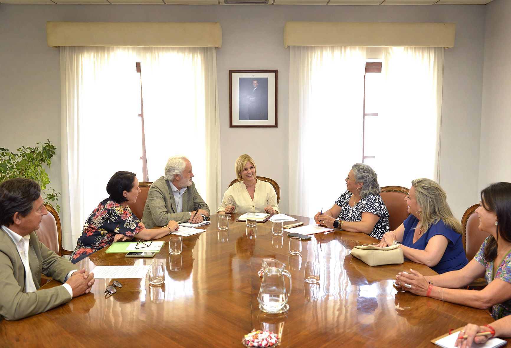 García-Pelayo, alcaldesa de Jerez, en la reunión con la Asociación de Mujeres Empresarias de la Provincia de Cádiz.