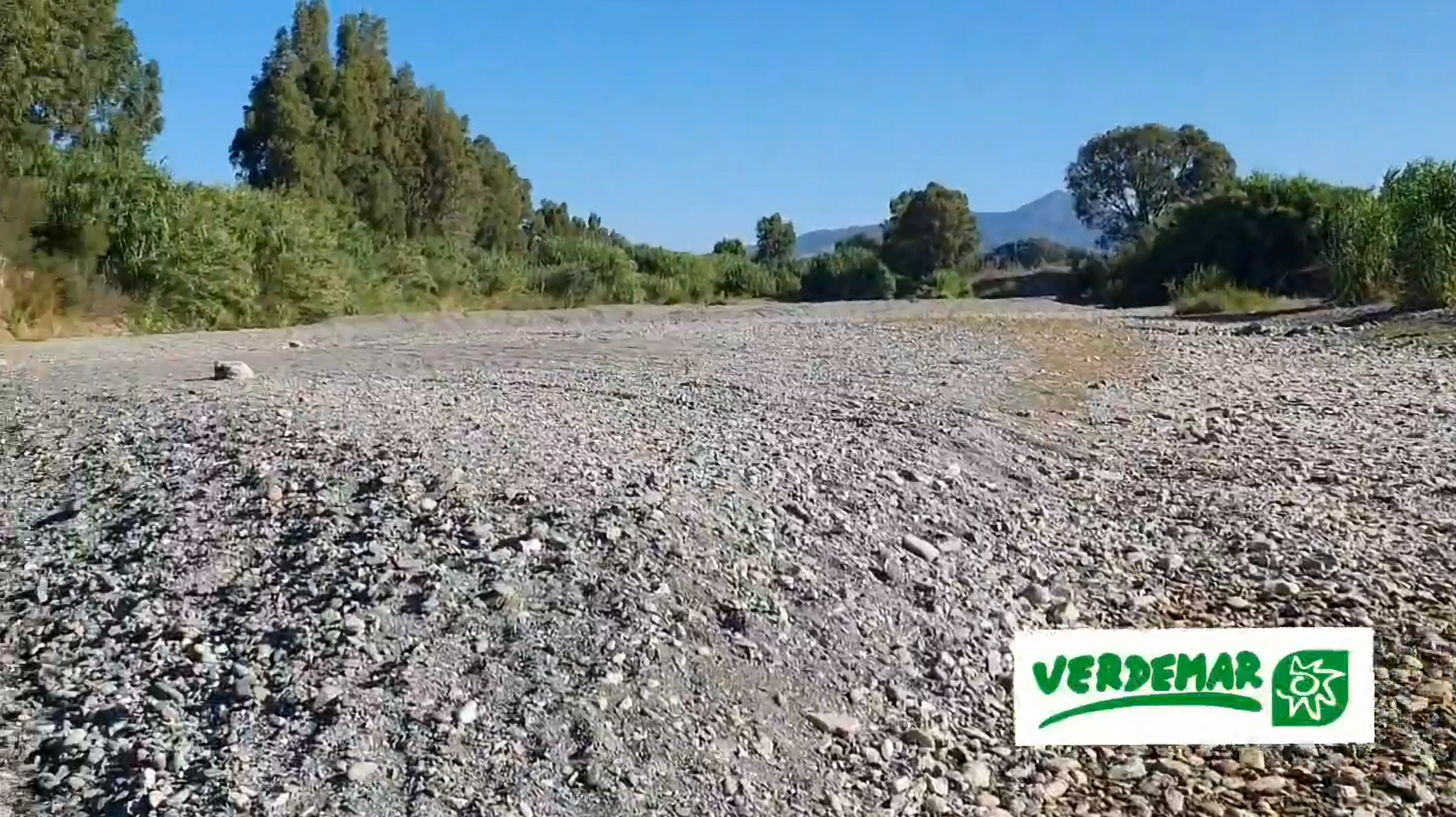 Imagen del río en la provincia de Málaga completamente seco.