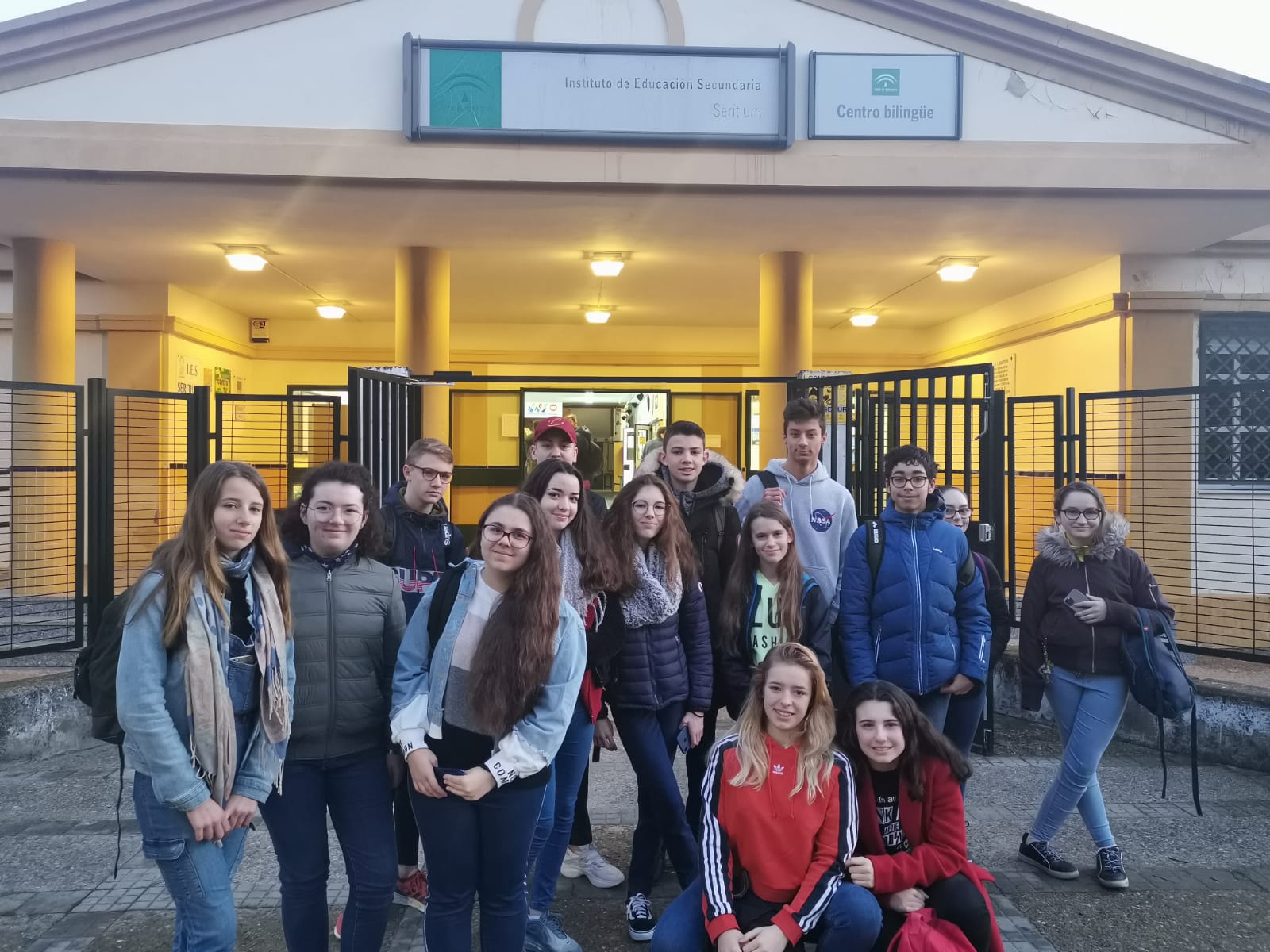 Los 15 alumnos franceses han llegado a Jerez esta semana. FOTO: CEDIDA