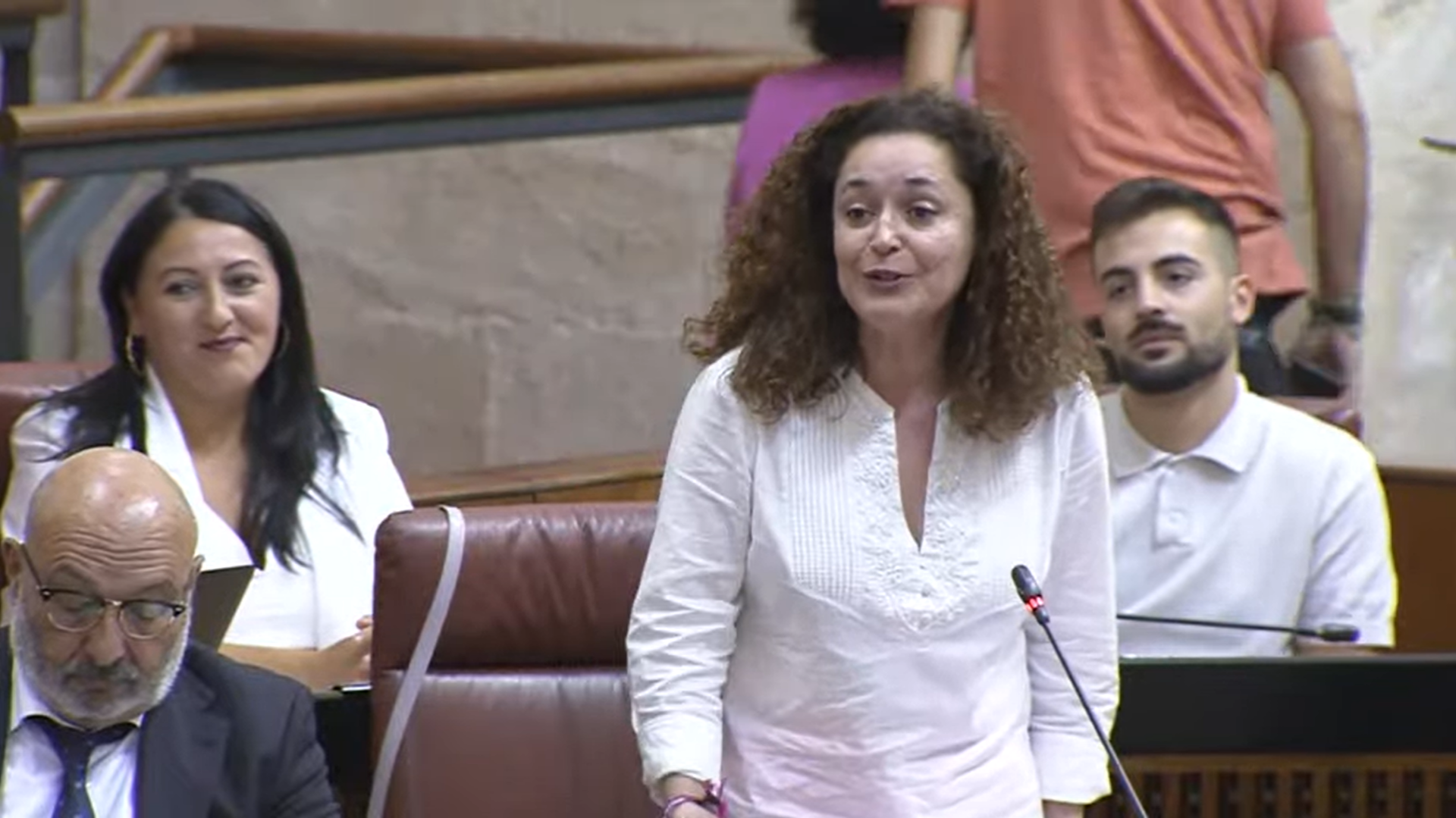 Inmaculada Nieto durante la sesión de control.