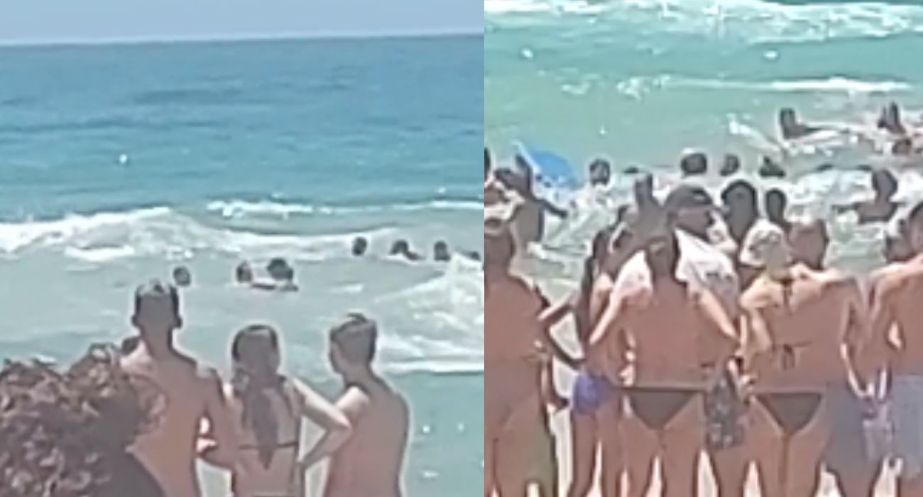 Momentos de auténtica tensión se han vivido en la playa de El Palmar.