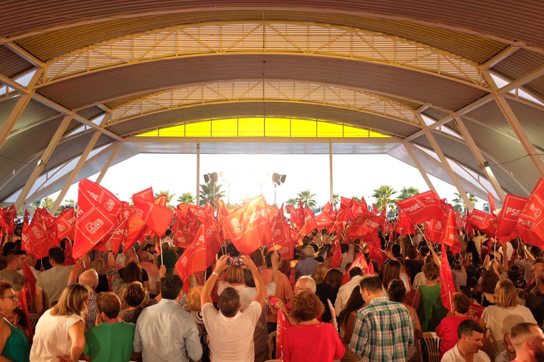 El acto de cierre de campaña del PSOE andaluz, el viernes 21 de julio.