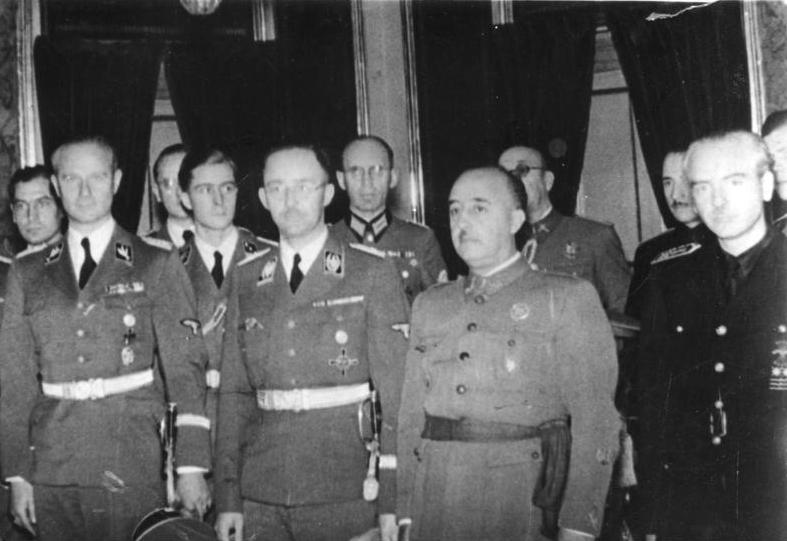 Franco, con altos jerarcas nazis, en una imagen del diario BILD de la época.