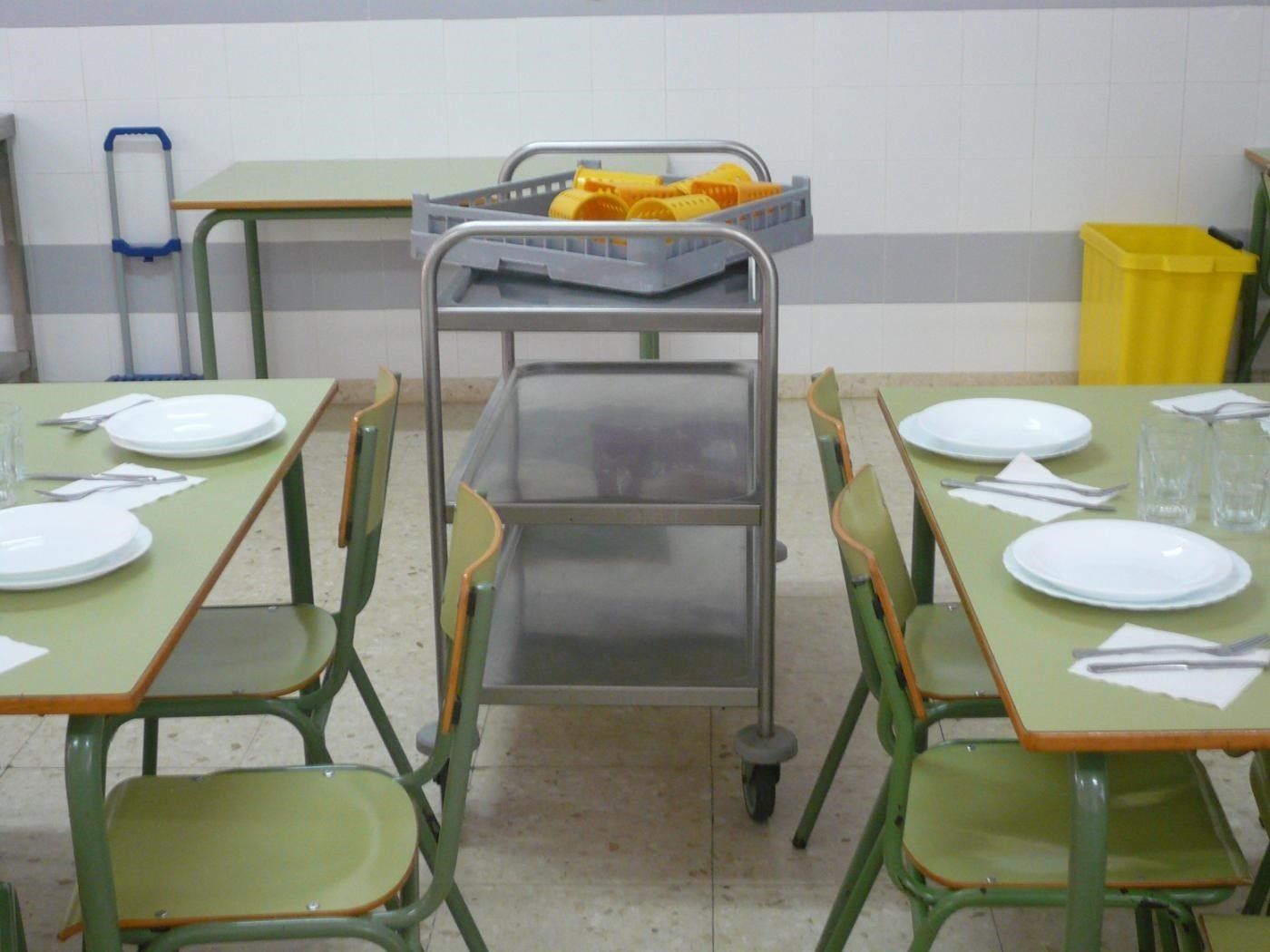 Un comedor escolar, en una imagen de archivo. En el primer día de colegio tuvieron que sortear la comida en Guadalcacín.
