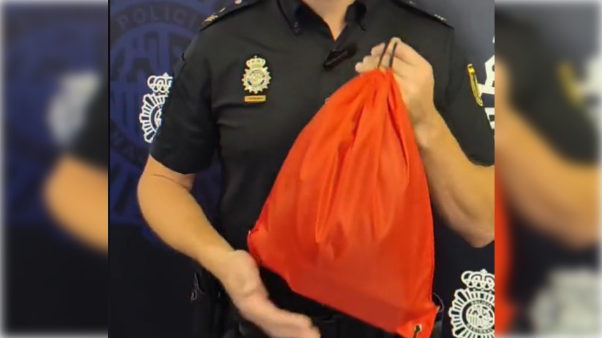 Bolsas de tela, advertencia de la Policía Nacional. 