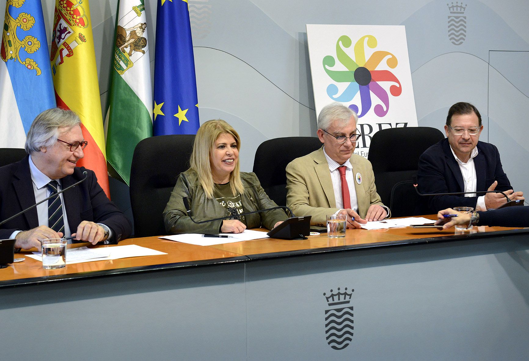 Un momento de la rueda de prensa en el Ayuntamiento.