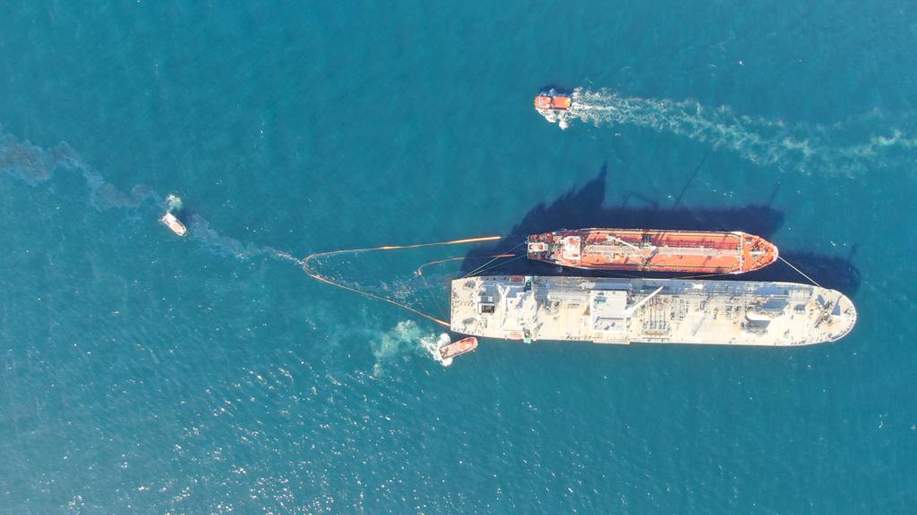 La situación de los dos buques, en una imagen del Gobierno de Gibraltar.
