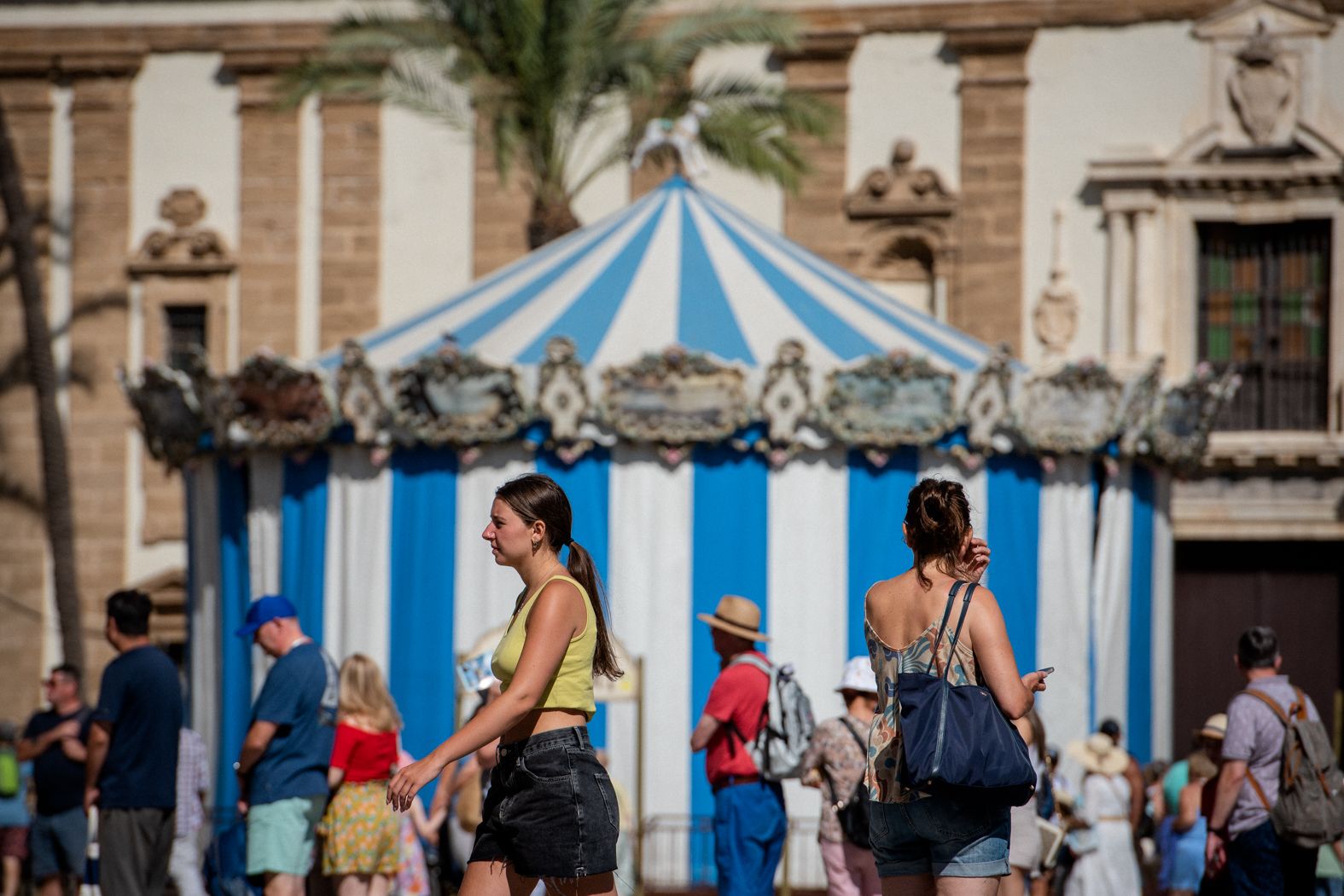 Cádiz, abarrotado este martes por los cruceros. 