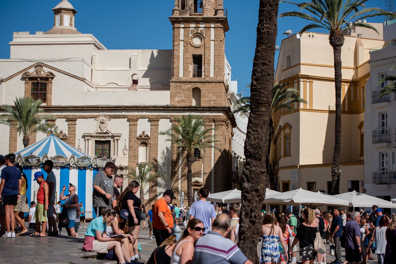 Cádiz, abarrotado este martes por los cruceros. 