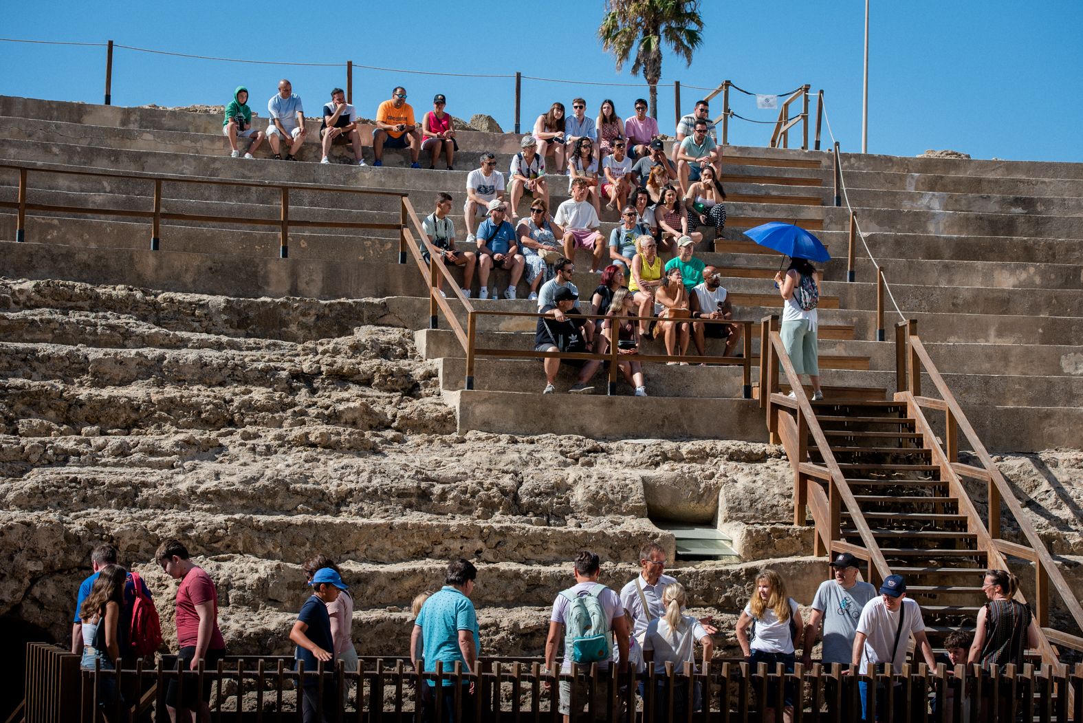El Teatro Romano, este martes en Cádiz.