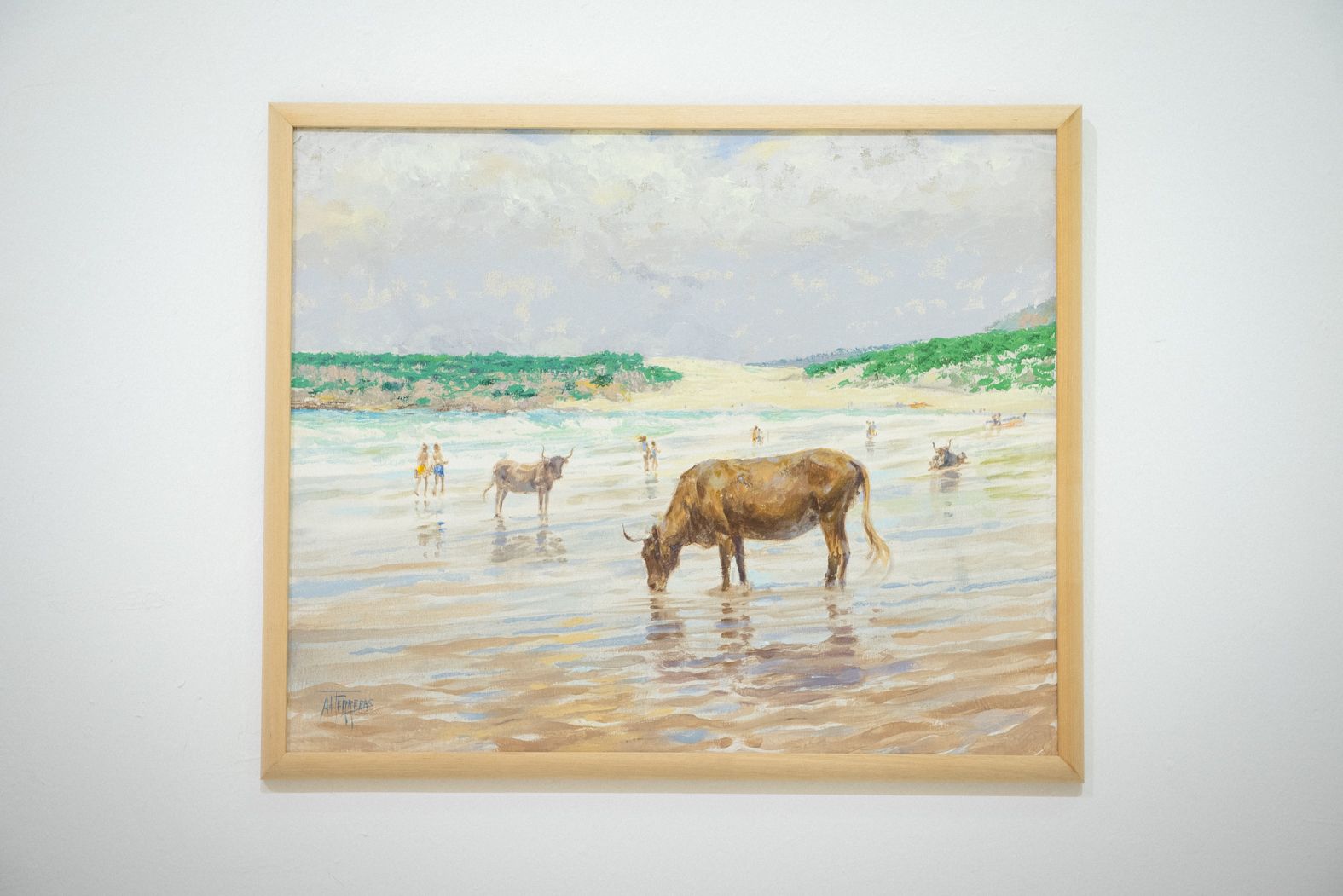 Una de las icónicas pinturas de Adrián Ferreras, inspiradas en la Costa de la Luz