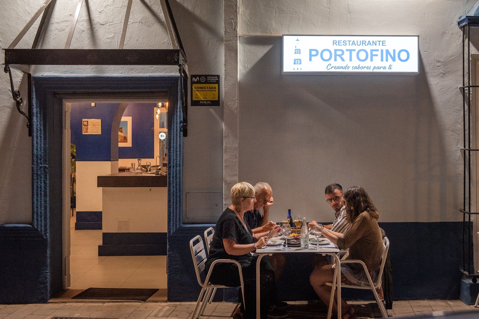 El restaurante Portofino una noche de este verano.