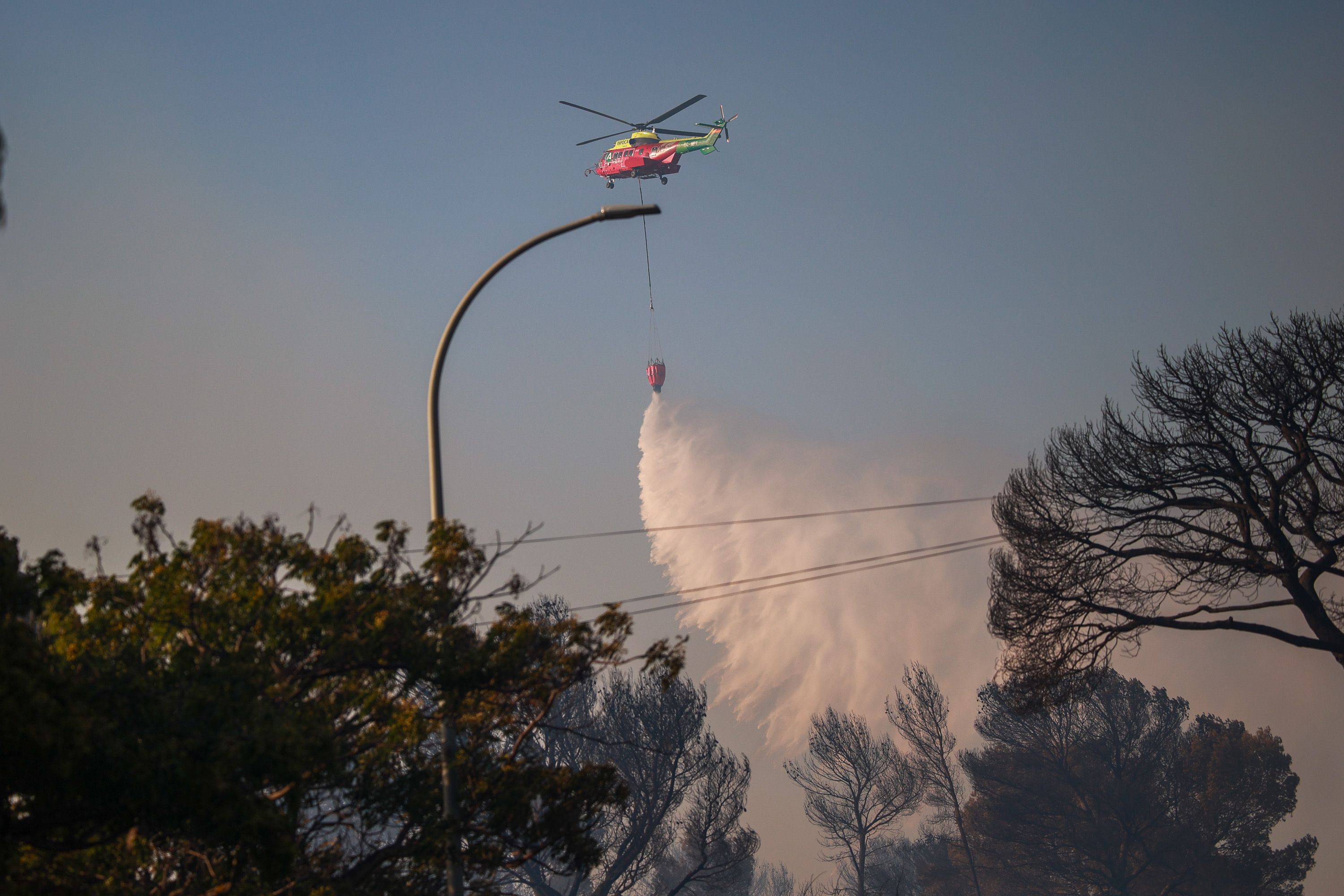 Un momento de la actuación del Infoca.