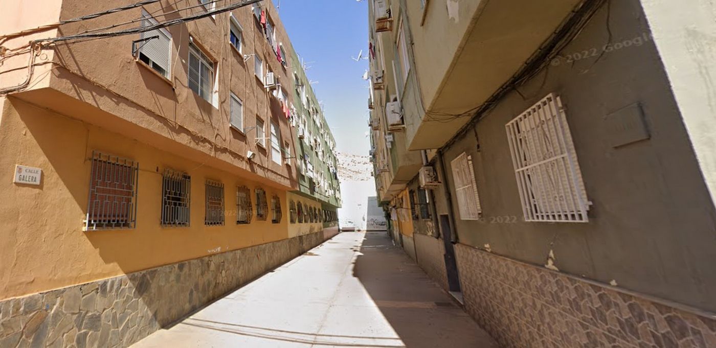 La calle Galería, de Almería, lugar donde ha tenido lugar el presunto crimen machista de Almería