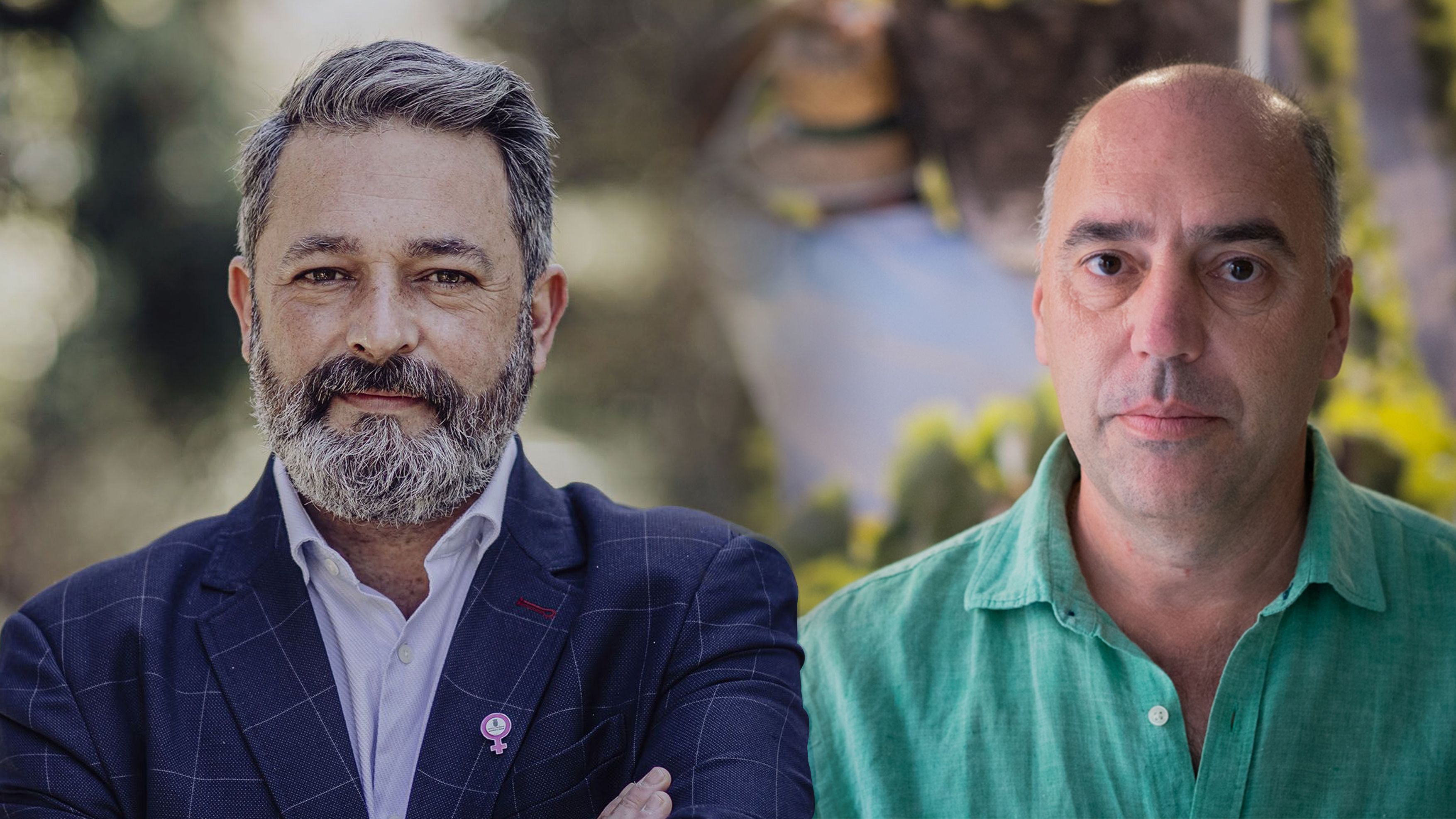 Rubén Perez y Luis Flor, en imágenes para entrevistas en lavozdelsur.es.