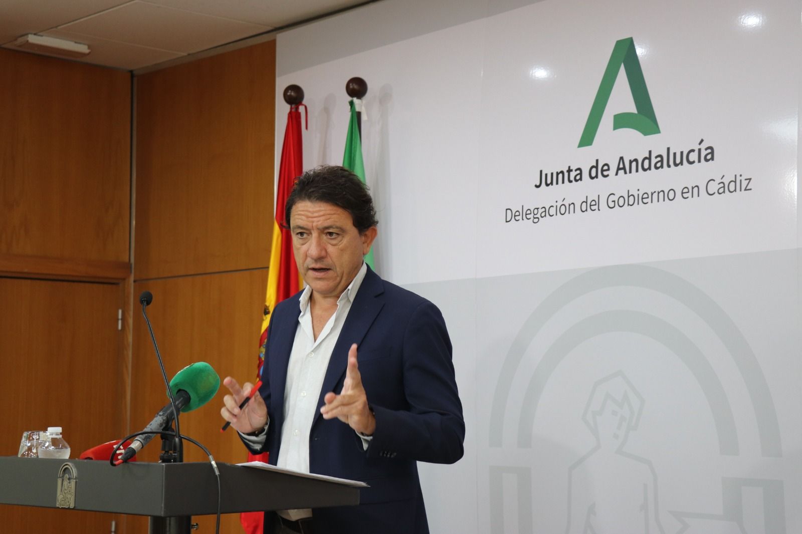 Daniel Sánchez, durante la presentación de ayudas. 