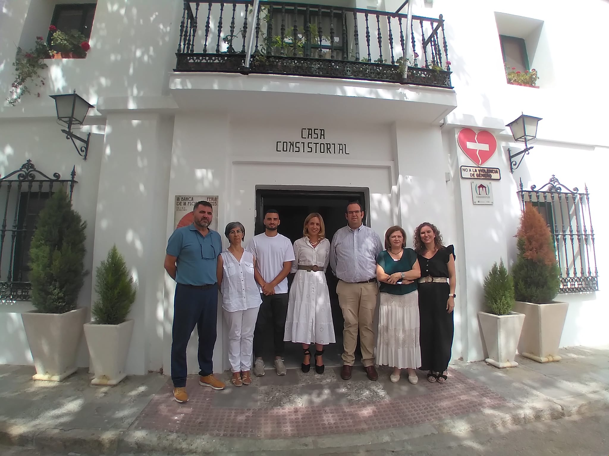 Visita institucional de la presidenta de la Diputación de Cádiz, Almudena Martínez, a La Barca. 