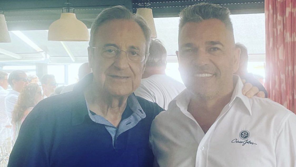 Imagen que circula en redes sociales de Florentino Pérez en El Puerto.