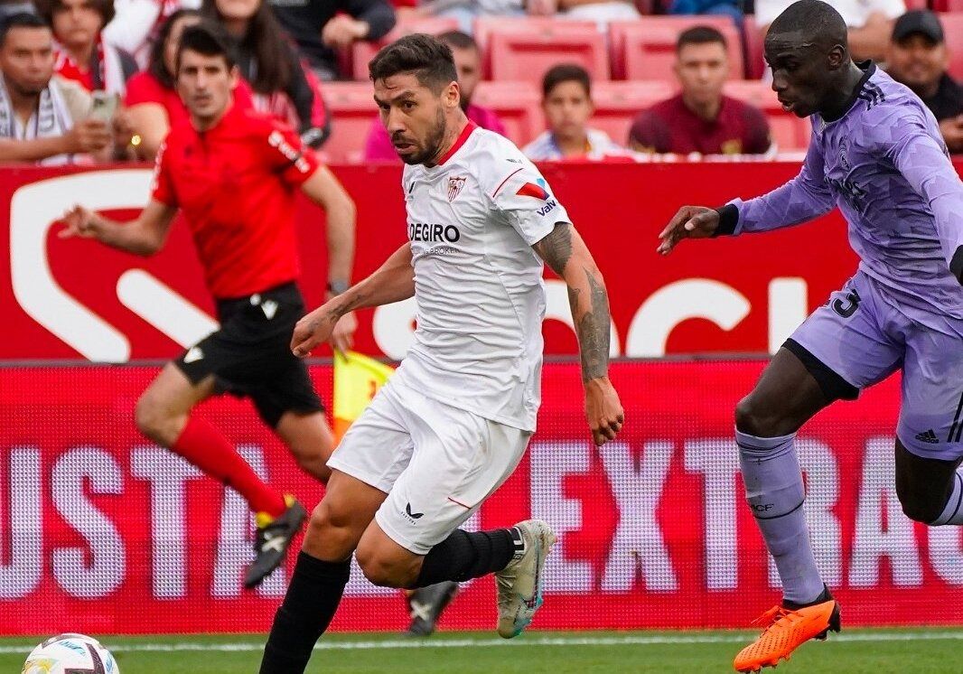Montiel, en un partido del Sevilla la pasada temporada.