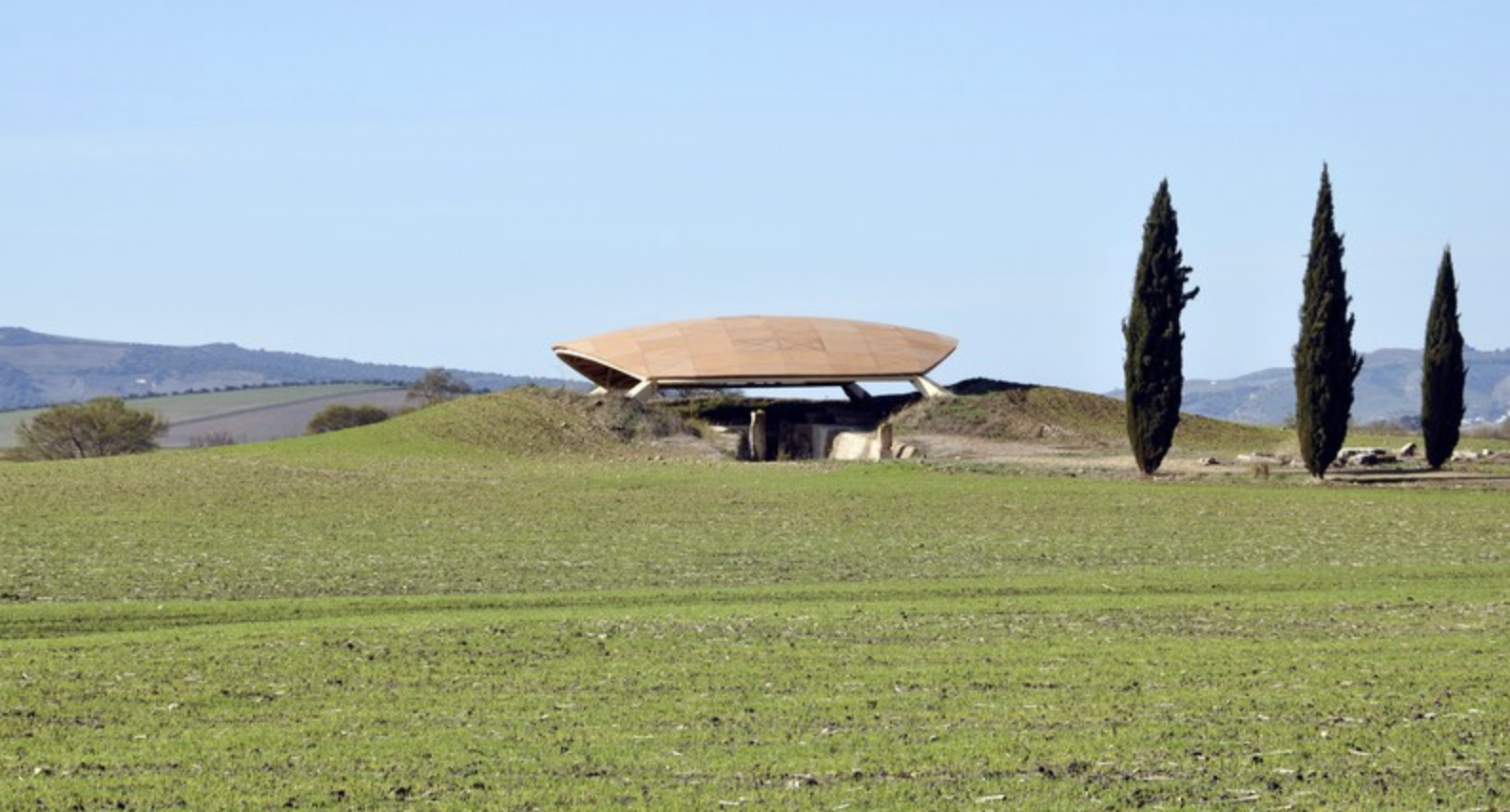 Localización del dolmen en los Llanos de Villamartín. 