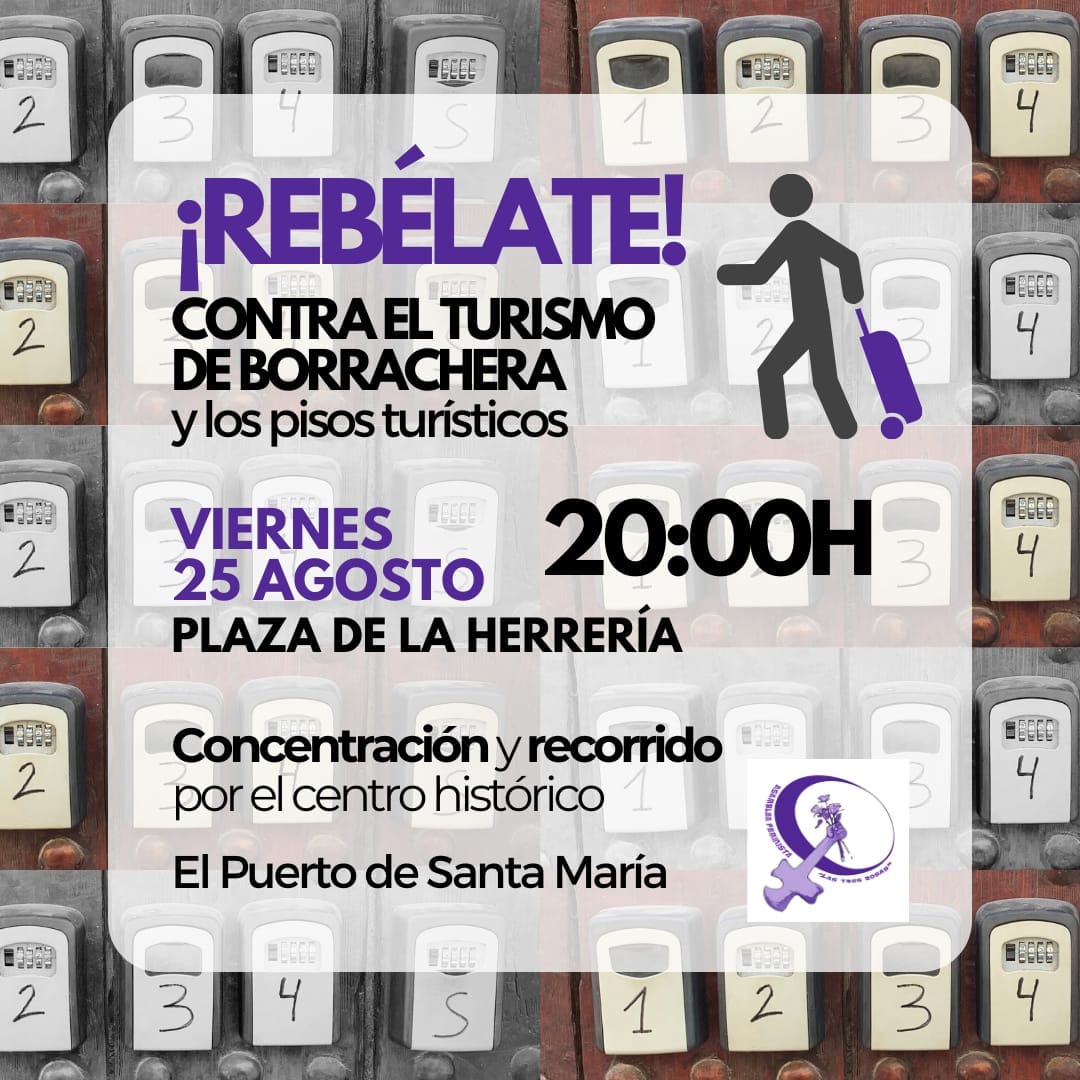 Cartel de la concentración en El Puerto. 