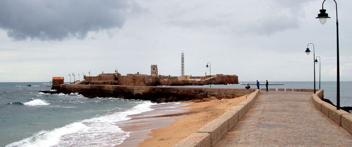 El castillo de San Sebastián, en Cádiz, donde se produjo una de las incautaciones. FOTO: WIKIMEDIA