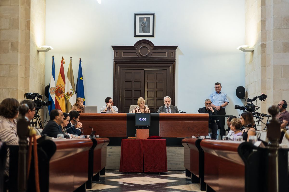 Imagen del pleno municipal de Jerez.
