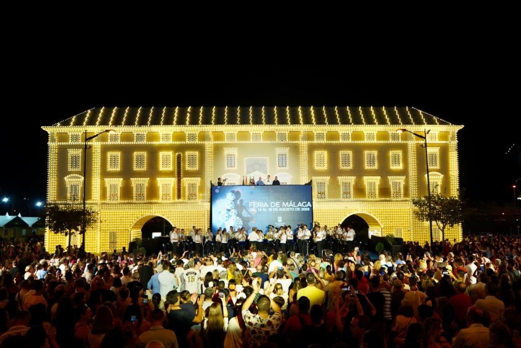 Acto de inauguración de la Feria malagueña. 