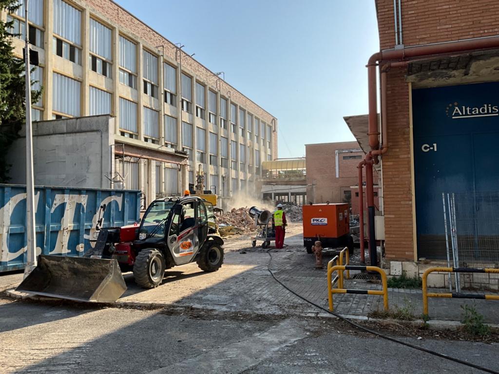 Obras del proyecto de Altadis en Sevilla. 