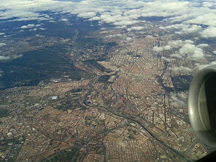 Vista aérea de Madrid.