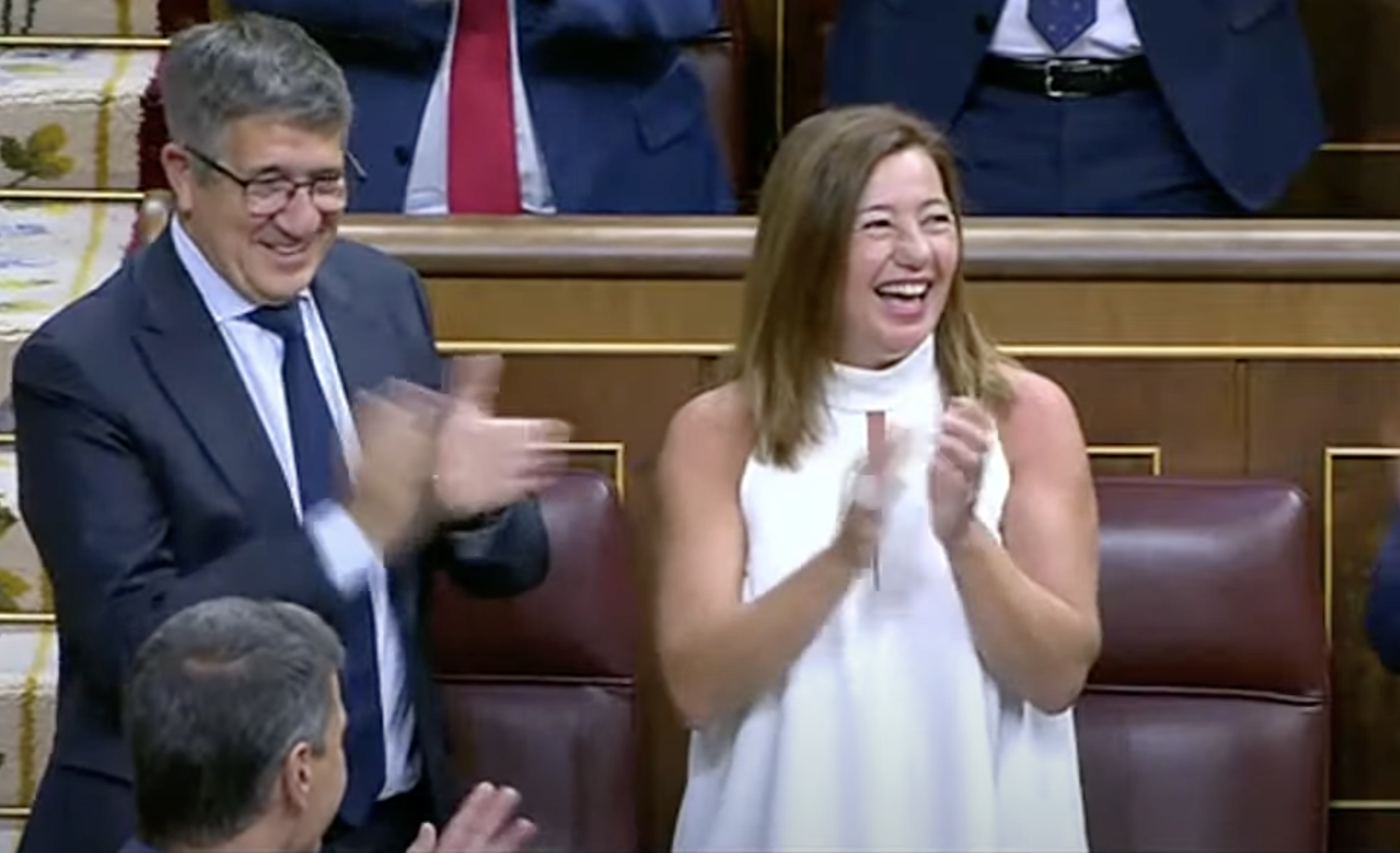 Francina Armengol, tras ser elegida presidenta del Congreso.