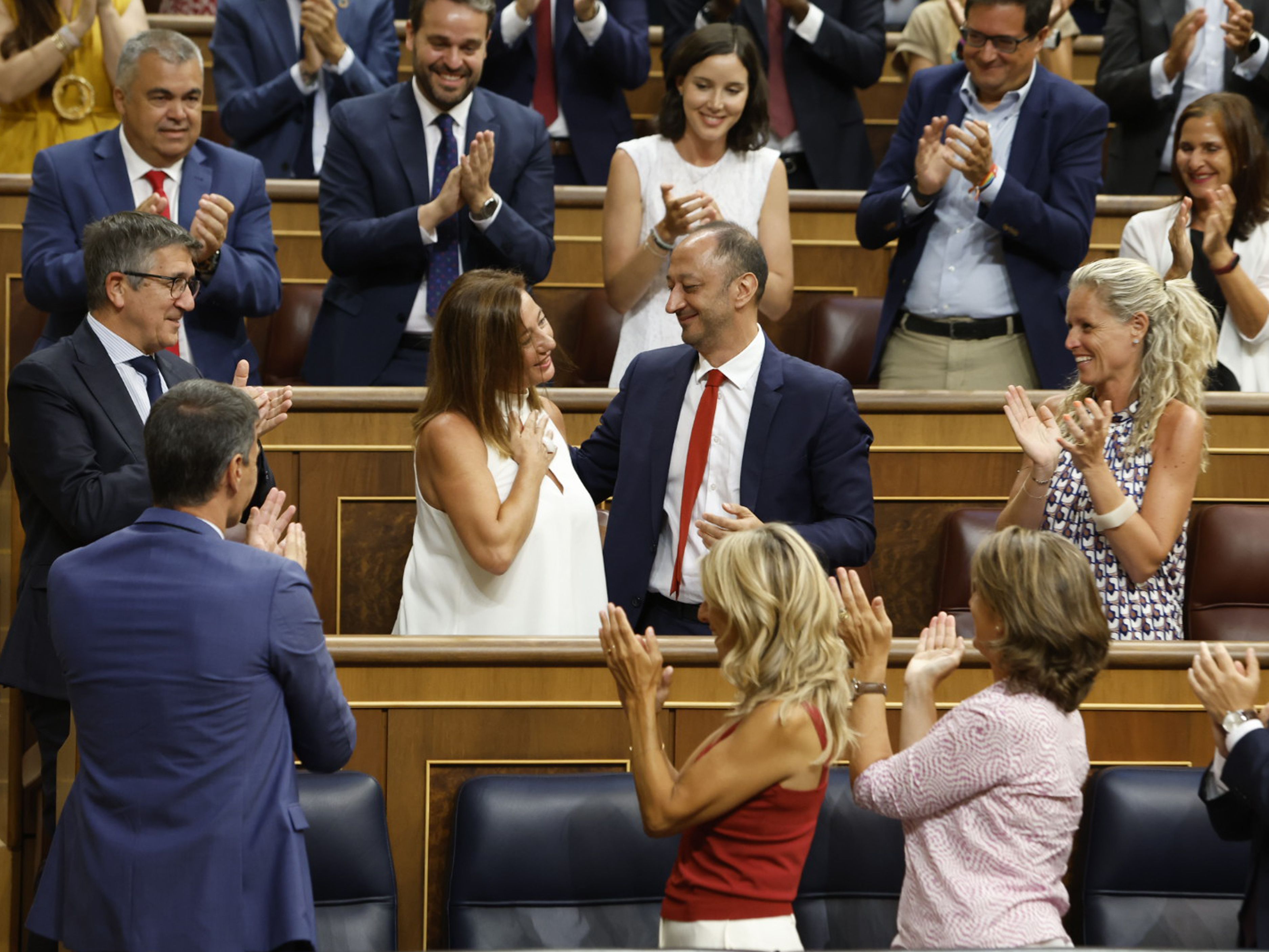 Armengol junto a Gómez de Solís, que ha sido elegido vicepresidente