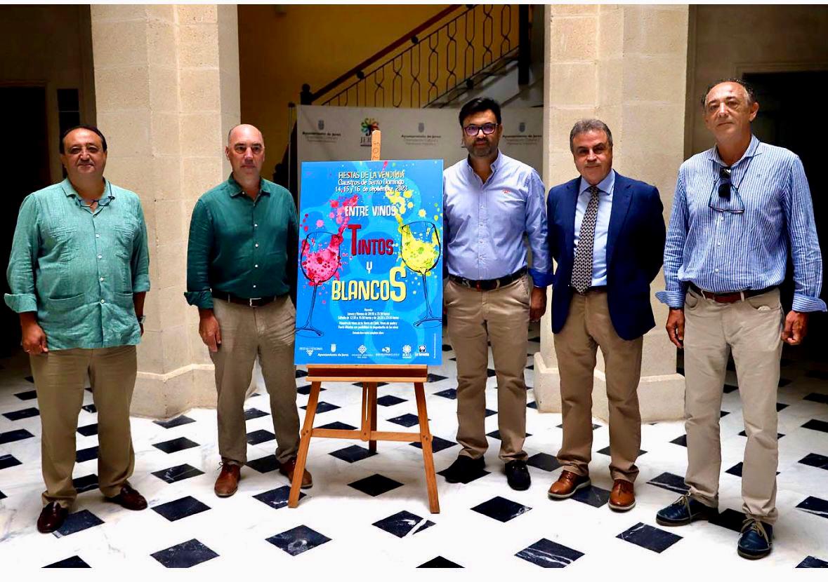 Los otros jereces: vuelve la ‘Feria Entre vinos, tintos y blancos’. En la imagen, las entidades organizadoras junto al cartel.