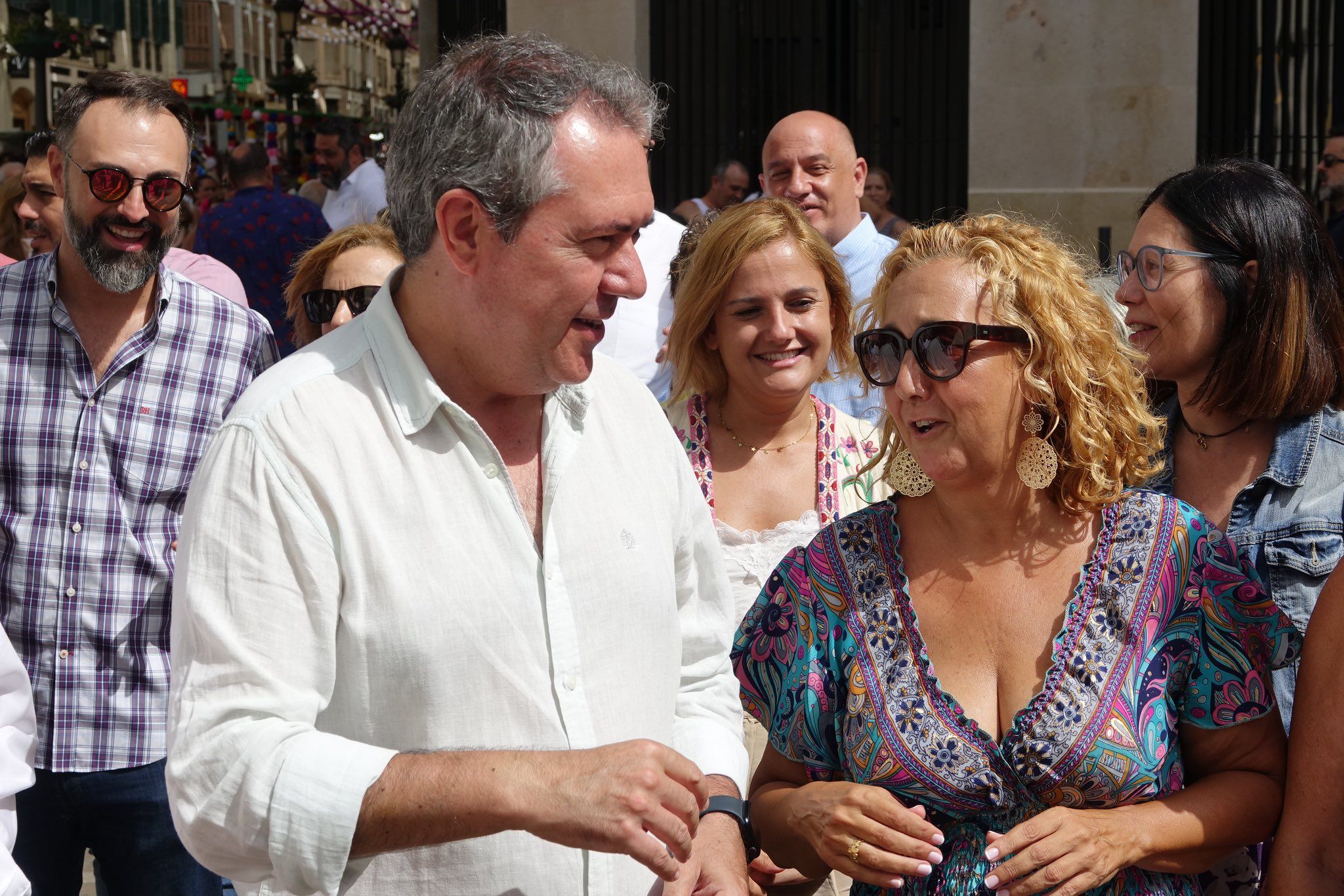 Juan Espadas, en la Feria de Málaga esta semana, donde ha denunciado la situación de la sanidad.