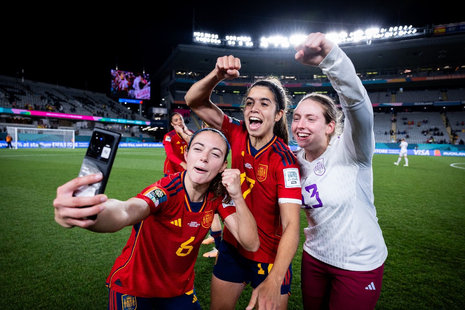 La celebración de las jugadoras por el pase a la final del Mundial.