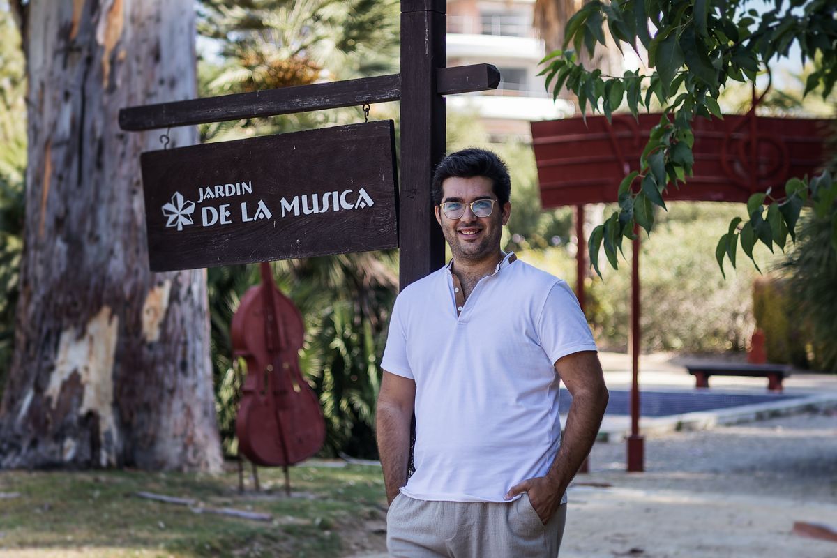José Miguel Román, un rato después de la entrevista.