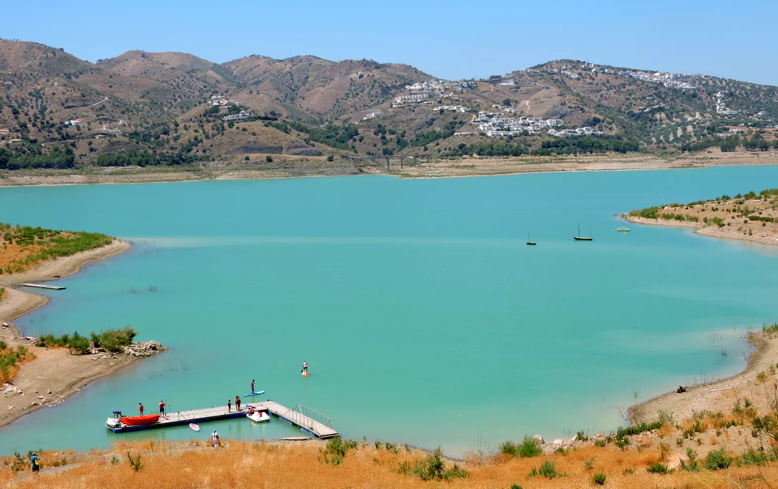 El embalse de La Viñuela, en La Axarquía, en una imagen de Diputación de Málaga.