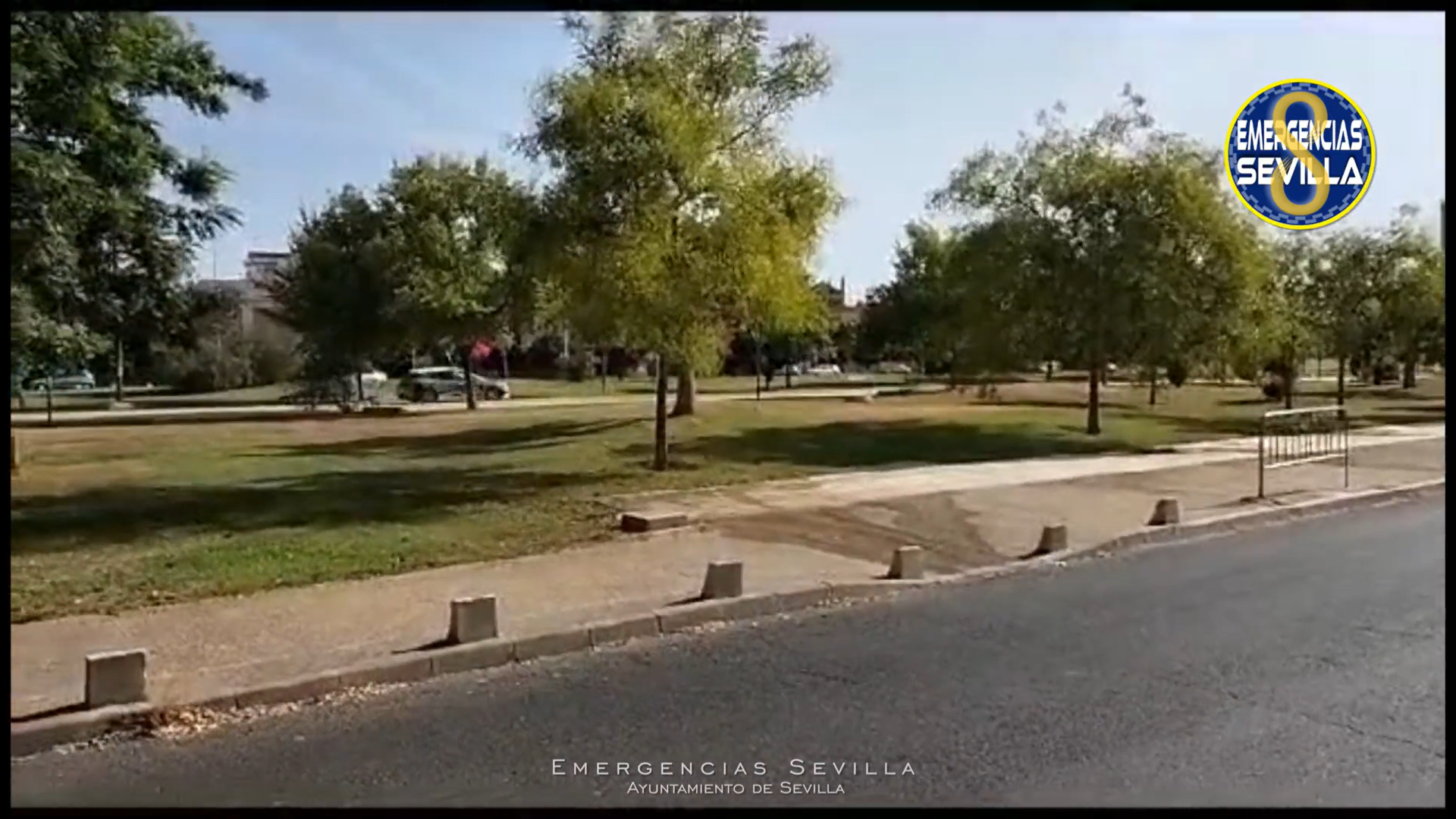 Un coche de la Policía del dispositivo del Ayuntamiento para el Real Betis-Atlético.