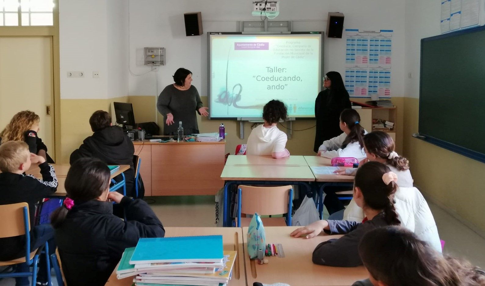 Un taller sobre igualdad impartido en un centro escolar de Cádiz. FOTO: FUNDACIÓN MUNICIPAL DE LA MUJER