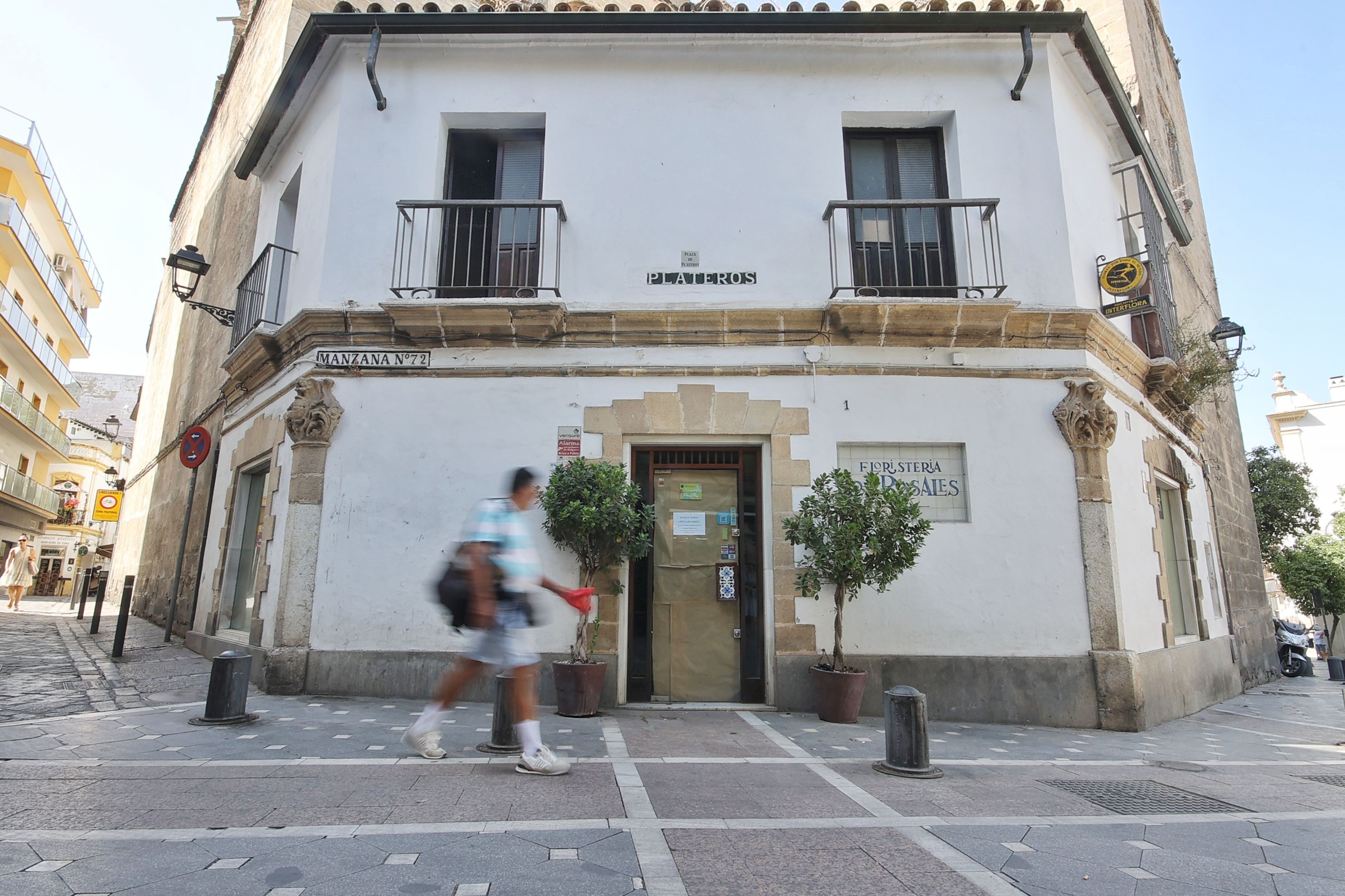 La floristería Los Rosales, en el centro de Jerez.