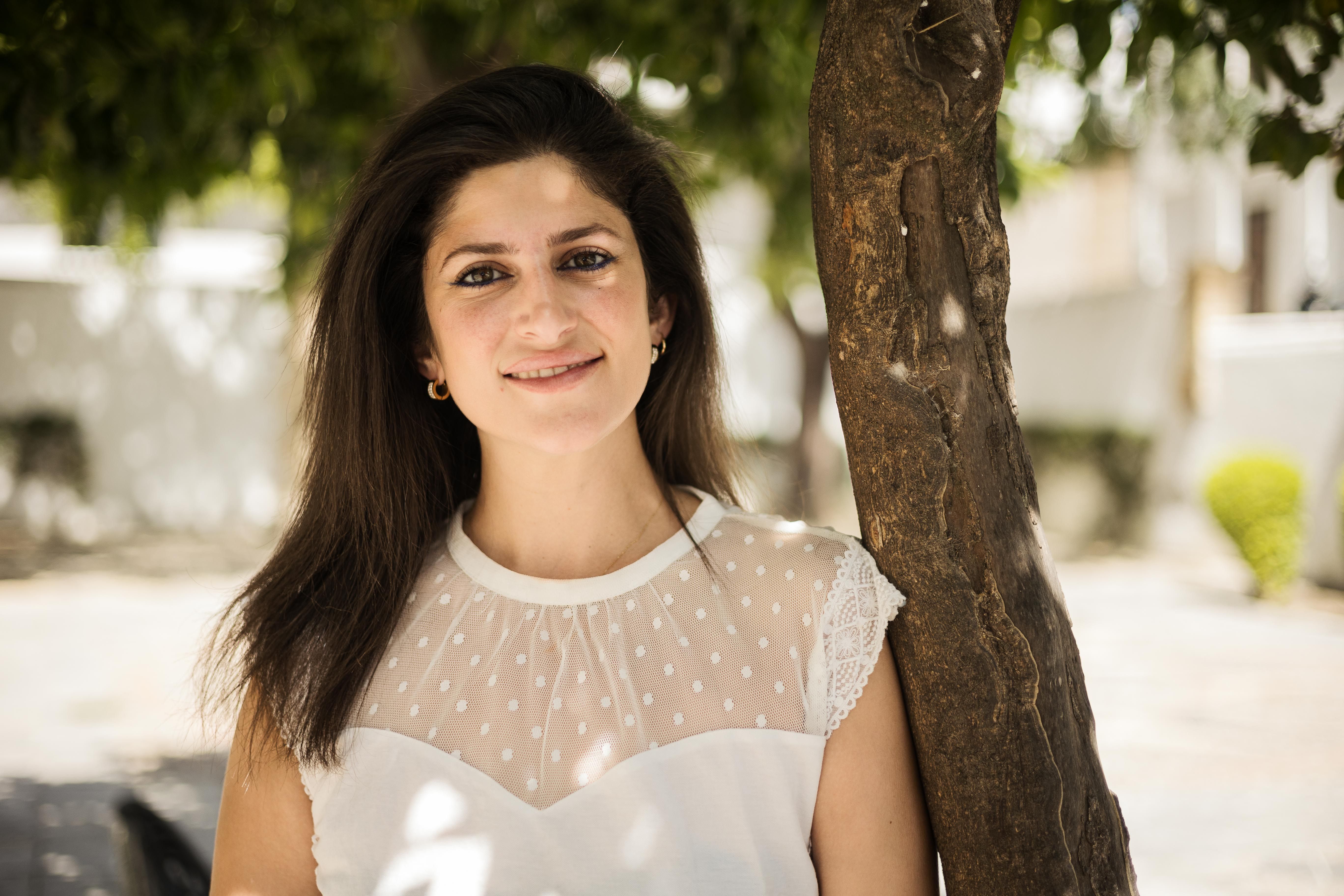 La directora y actriz, Xandra Rodríguez Fernández, tras la entrevista.  