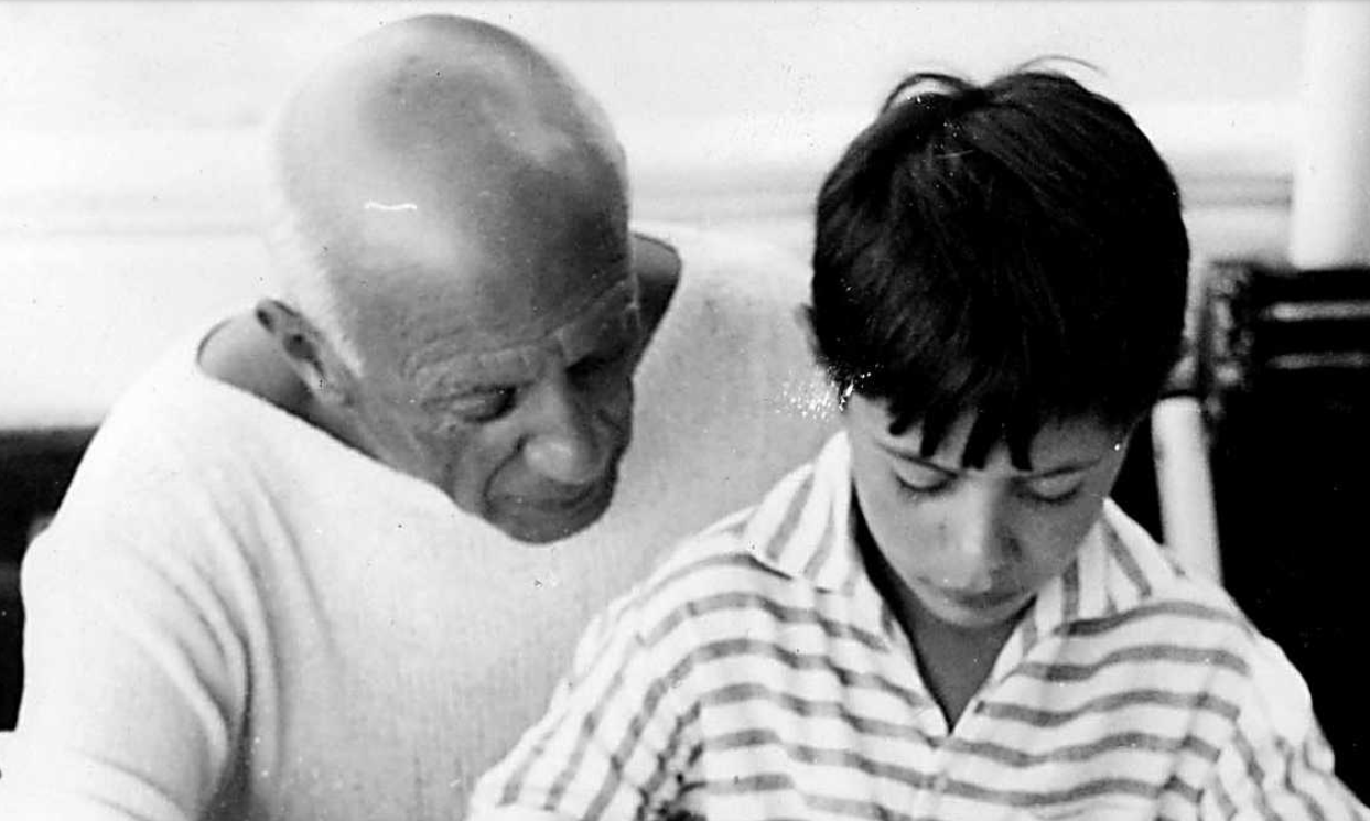 Claude Ruiz Picasso, el hijo del artista malagueño Pablo Picasso. Una foto padre e hijo. RTVE