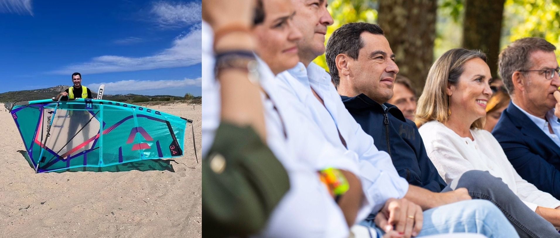 El presidente de la Junta ha pasado en unas horas de hacer 'windsurf' a inaugurar el curso político.