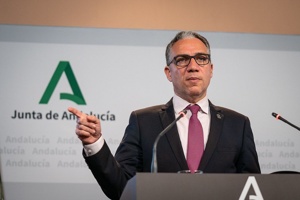 Elías Bendodo, en una rueda de prensa esta semana. FOTO: Junta